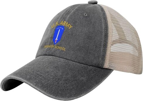 Us Army Infantry School Adjustable Cowboy Mesh Baseball Cap Unisex Outdoor Trucker Hat5 in Saudi Arabia