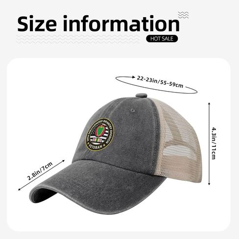 Us Army 24th Mechanized Infantry Division Gulf War Veteran Adjustable Cowboy Mesh Baseball Cap Unisex Outdoor Trucker Hat7 in Saudi Arabia