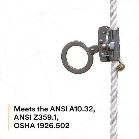 3M Protecta 5000003 Rope Grab for 5/8-Inch Polyester/Polypropylene Rope, Silver in Saudi Arabia