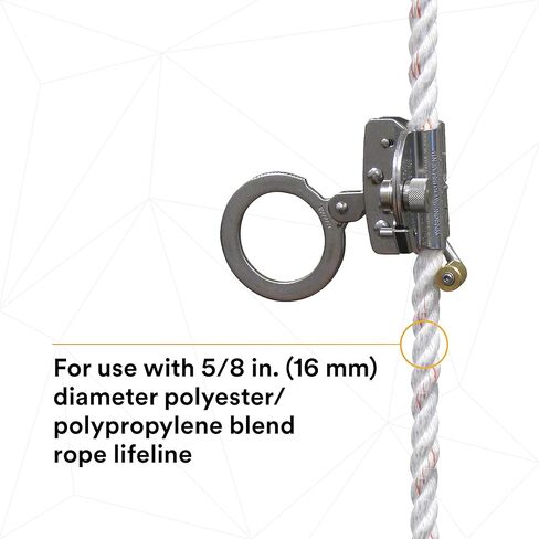 3M Protecta 5000003 Rope Grab for 5/8-Inch Polyester/Polypropylene Rope, Silver in Saudi Arabia