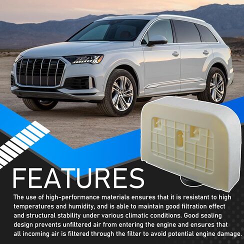 مرشح الهواء المحرك متوافق مع 2016 2017 2018 2018 2020 2021 2022 Audi Q7 L4 2.0L Audi Q7 V6 3.0L يستبدل PA99826 C38011 E1338L LX3233 4M0133843C in Saudi Arabia