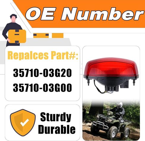 ضوء ذيل الفرامل الخلفي متوافق مع Suzuki Eiger LTZ 400 Vinson 500 Ozark 250 2002-2007 ، يحل محل# 35710-03G20 35710-03G00 in Saudi Arabia