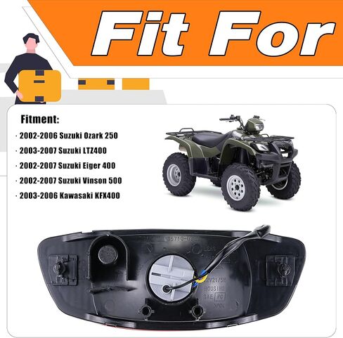 ضوء ذيل الفرامل الخلفي متوافق مع Suzuki Eiger LTZ 400 Vinson 500 Ozark 250 2002-2007 ، يحل محل# 35710-03G20 35710-03G00 in Saudi Arabia