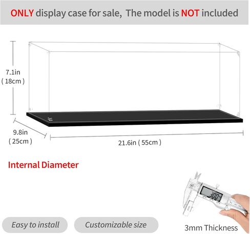 حالة عرض أكريليك لسيارة LEGO 42172 42143 42156 42083 42056 42115 42125 42096 76139 76956 ، 23.62x11.81x7.87inches (62x30x20cm) in Kuwait