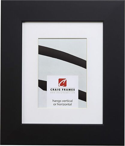 Craig Frames 74273 11 x 14 Inch Satin Black Picture Frame Matted to Display an 8 x 10 Inch Photo in Saudi Arabia