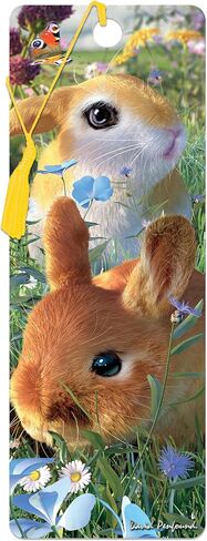 Bookmark - Treetop Leopards from Deluxebase. A Leopard Book Marker with lenticular 3D Artwork Licensed from Renowned Artist Jan Patrik KRA in Saudi Arabia