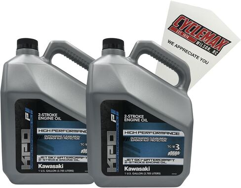 حزمة متوافقة مع Kawasaki KPO 2-Stroke Jet Oil K61022-900-01G تحتوي على جالون ومسار قمع in Saudi Arabia