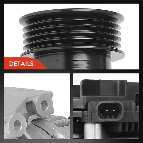 A-Premium Alternator Compatible with Saab 9-3 2005-2011, 9-3X 2010-2011, 2.0L, Automatic Transmission, 12V 120A 5-Groove Pulley Clockwise, Replace# 12762730, 0124425056 in Saudi Arabia