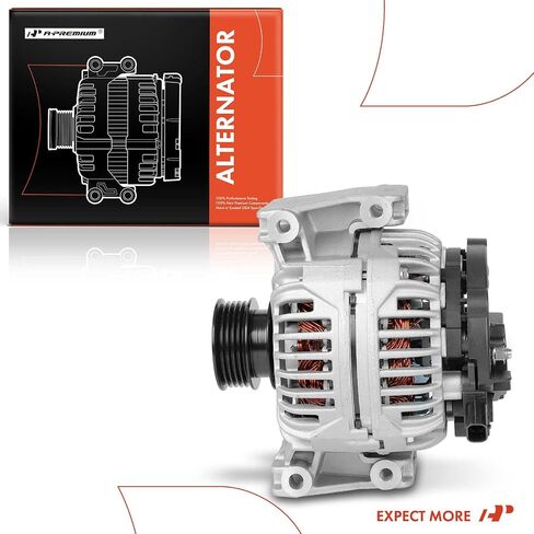 A-Premium Alternator Compatible with Saab 9-3 2005-2011, 9-3X 2010-2011, 2.0L, Automatic Transmission, 12V 120A 5-Groove Pulley Clockwise, Replace# 12762730, 0124425056 in Saudi Arabia