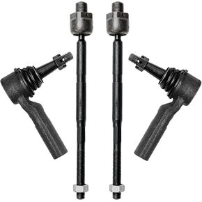 Detroit Axle - 4 Front Tie Rods for 2010-2015 Chevrolet Camaro 2011 2012 2013 2014 Complete Front Inner and Outer Tie Rods Replacement in Kuwait