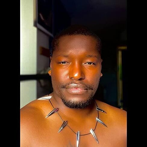 Men Necklace Cosplay 14K Plated Stainless Steel Cosplay King Chain Choker Necklace in Kuwait