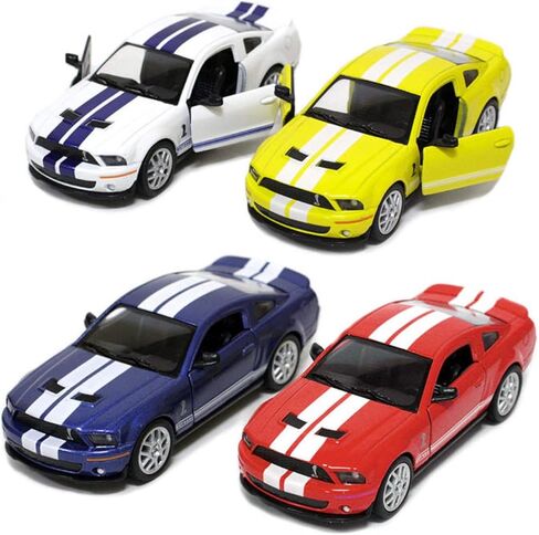 KiNSMART 2007 Ford Shelby GT500 Red with Racing Stripes 1:38 Scale 5 Inch Die Cast Metal Model Toy Muscle Car in Kuwait