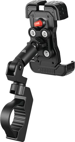 KEMIMOTO UTV Phone Mount, Anti-Vibration Dampener 4pcs Solid Cast-Aluminum Mount One-Hand Operation Secure Lock 360° Adjustable UTV Phone Holder, Fit 1.5"-2" Roll Cage 4.7"-7" Cellphone in Saudi Arabia