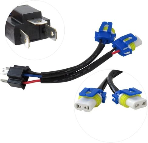 2Pack تحويل سلك تسخير 9003 H4 HB2 إلى 9005 9006 HB3 HB4 محول المصباح المصباح مصباح الذكور موصل توصيل الخزف السيراميك in Saudi Arabia