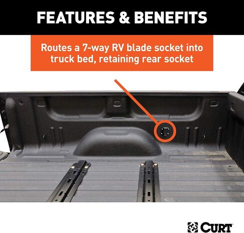 CURT 56001 10-Foot Vehicle-Side Truck Bed 7-Pin Trailer Wiring Harness Extension, Select Dodge Ram 1500, 2500, 3500, Dakota in Saudi Arabia