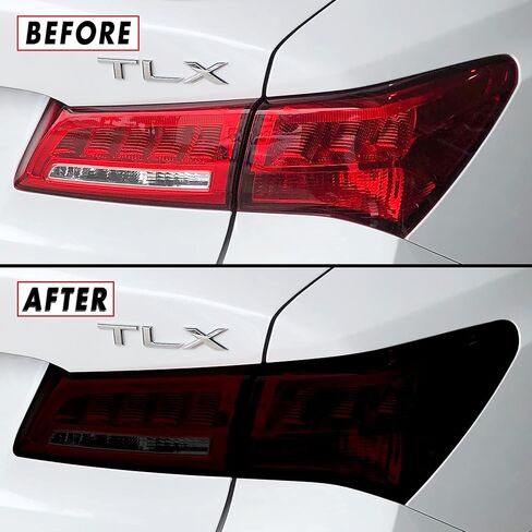 صامتة دخان فينيل قبل 2018-2020 Acura TLX Tail Light & Reflector (1. الخلفية العاكسة ، 20 ٪ دخان داكن) in Kuwait