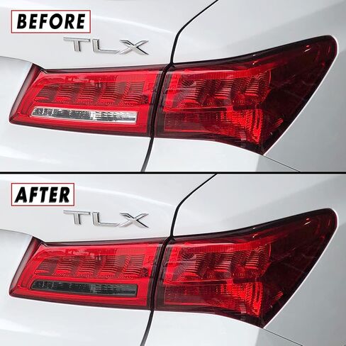 صامتة دخان فينيل قبل 2018-2020 Acura TLX Tail Light & Reflector (1. الخلفية العاكسة ، 20 ٪ دخان داكن) in Kuwait