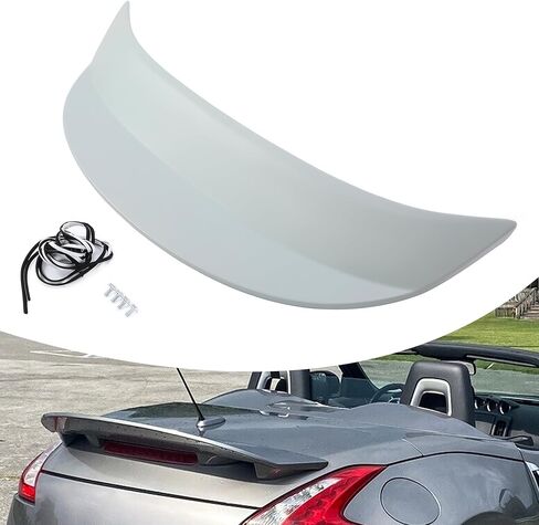 KUAFU Rear Trunk Spoiler Compatible with 2009-2021 Nissan 370Z Coupe Rear Bumper Wing Fin Air Dam Deflector Gray ABS in Saudi Arabia