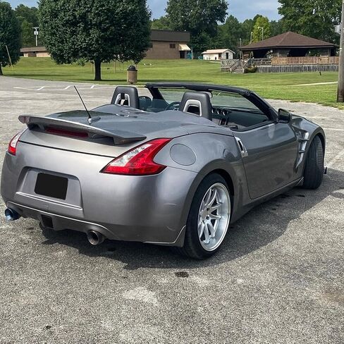 KUAFU Rear Trunk Spoiler Compatible with 2009-2021 Nissan 370Z Coupe Rear Bumper Wing Fin Air Dam Deflector Gray ABS in Saudi Arabia