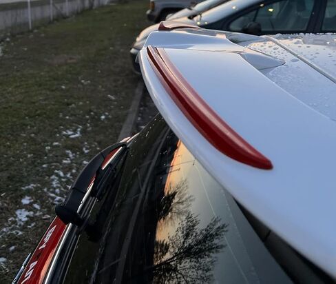 IJdmtoy Gloss Red 2 قطعة مصغرة النمط الذاتي الإضافات الإضافية الشفاه المفسدة متوفرة مع Mini Cooper F55 F56 F54 F60 JCW SPOILER in Kuwait