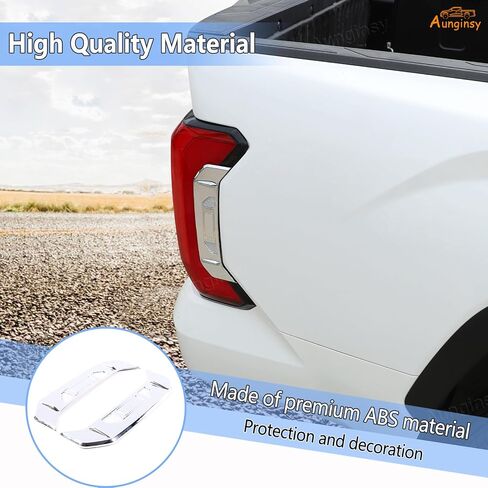 Aunginsy 2pcs تغطية خلفي خفيفة من Toyot@ Tundra 2022-2025 خلفي مصباح خلفي الجانب مصباح السرير الزر القطع الخلفية غطاء خلفي تقليم خلفي الجانبية الجانبية الإكسسوارات الخارجية in Saudi Arabia