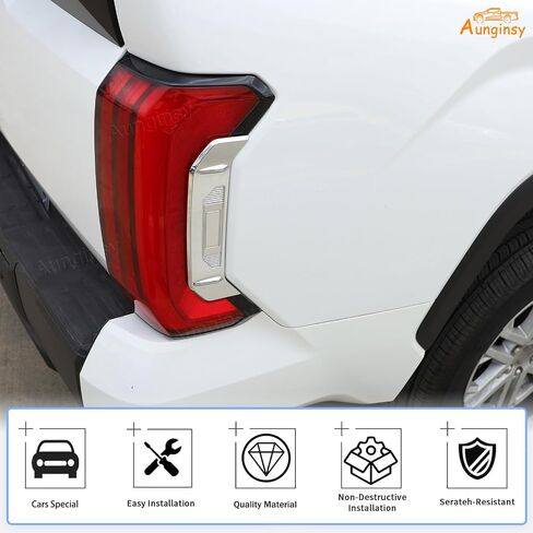 Aunginsy 2pcs تغطية خلفي خفيفة من Toyot@ Tundra 2022-2025 خلفي مصباح خلفي الجانب مصباح السرير الزر القطع الخلفية غطاء خلفي تقليم خلفي الجانبية الجانبية الإكسسوارات الخارجية in Saudi Arabia