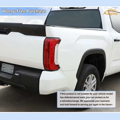 Aunginsy 2pcs تغطية خلفي خفيفة من Toyot@ Tundra 2022-2025 خلفي مصباح خلفي الجانب مصباح السرير الزر القطع الخلفية غطاء خلفي تقليم خلفي الجانبية الجانبية الإكسسوارات الخارجية in Saudi Arabia