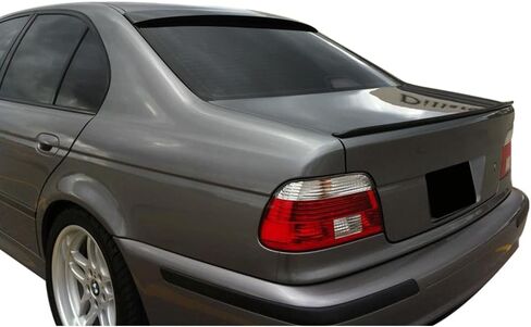 IKON MOTORSPRTS, Roof Spoiler Compatible with 1997-2003 BMW 5 Series E39 4-Door Sedan, AC Style Painted #354 Titanium Silver Metallic ABS Plastic Rear Top Window Visor Trim, 1998 1999 2000 2001 2002 in Saudi Arabia