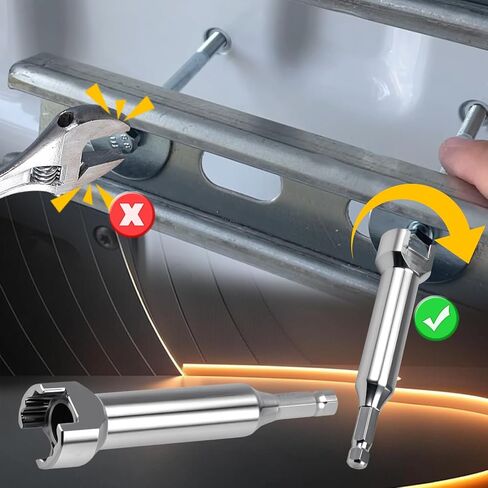 Stainless Steel 3/4" Strut Channel Adapter Nuts & Bolts Drill Bit Socket Wrench Tool for 19mm Bolt Head Compatible with 1-5/8" 2-7/16" 3-1/4"Channels and Struts in Saudi Arabia
