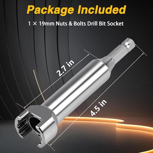 Stainless Steel 3/4" Strut Channel Adapter Nuts & Bolts Drill Bit Socket Wrench Tool for 19mm Bolt Head Compatible with 1-5/8" 2-7/16" 3-1/4"Channels and Struts in Saudi Arabia