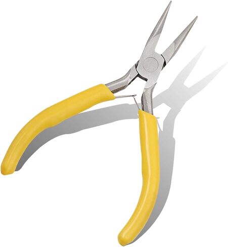 Mini Needle Nose Plier ، كماشة الدقة المعدنية مع مقبض قبضة الراحة ، وملحقات السيارات العالمية للأسلاك الانحناء ، وصياغة الصياغة ، وصنع المجوهرات ، وجسم صغير (أنف الإبرة) in Kuwait