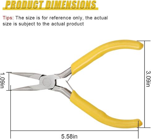 Mini Needle Nose Plier ، كماشة الدقة المعدنية مع مقبض قبضة الراحة ، وملحقات السيارات العالمية للأسلاك الانحناء ، وصياغة الصياغة ، وصنع المجوهرات ، وجسم صغير (أنف الإبرة) in Kuwait