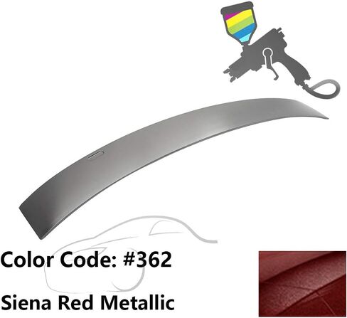 IKON MOTORSPRTS, Roof Spoiler Compatible with 1997-2003 BMW 5 Series E39 4-Door Sedan, AC Style Painted #354 Titanium Silver Metallic ABS Plastic Rear Top Window Visor Trim, 1998 1999 2000 2001 2002 in Saudi Arabia