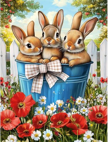 MISCER Chickens Diamond Art Kits for Adults, Rooster Diamond Painting Kits for Beginners, 5D Full Drill Round Paint with Diamonds Pictures, Gem Art Painting DIY Crafts Kit Decor 12x16inch in Kuwait