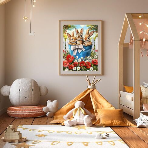 MISCER Chickens Diamond Art Kits for Adults, Rooster Diamond Painting Kits for Beginners, 5D Full Drill Round Paint with Diamonds Pictures, Gem Art Painting DIY Crafts Kit Decor 12x16inch in Kuwait