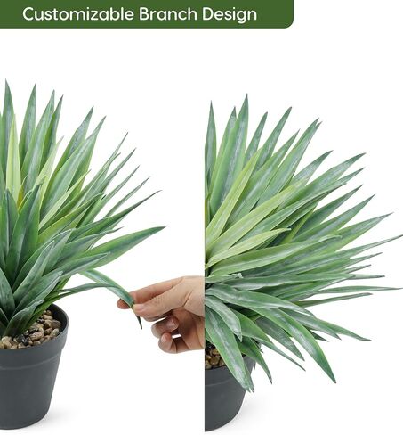 نبات فيلنر الاصطناعي في وعاء أسود مع الحصى الحجرية الحقيقية ، نبات الصبار المزيف الكبير للالتزام الداخلي والخارجي طوله 27 بوصات ، 126 ورقة in Kuwait