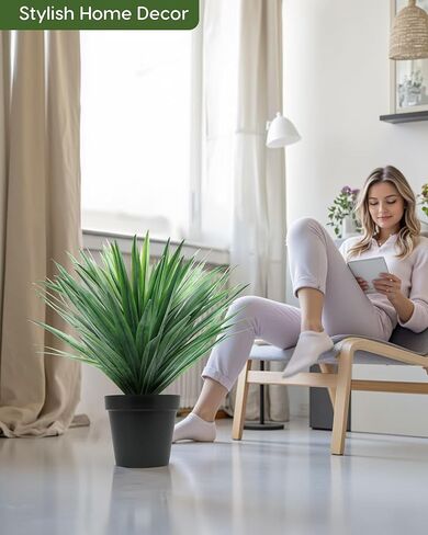 نبات فيلنر الاصطناعي في وعاء أسود مع الحصى الحجرية الحقيقية ، نبات الصبار المزيف الكبير للالتزام الداخلي والخارجي طوله 27 بوصات ، 126 ورقة in Kuwait