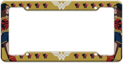 GRAPHICS & MORE Wonder Woman 80th Red Logo Pose License Plate Tag Frame in Saudi Arabia