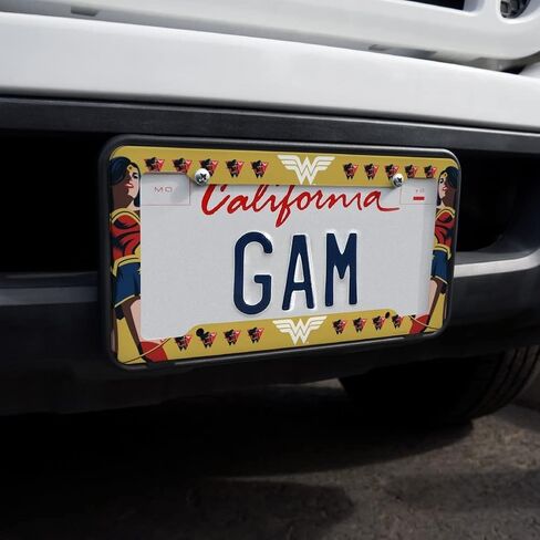 GRAPHICS & MORE Wonder Woman 80th Red Logo Pose License Plate Tag Frame in Saudi Arabia