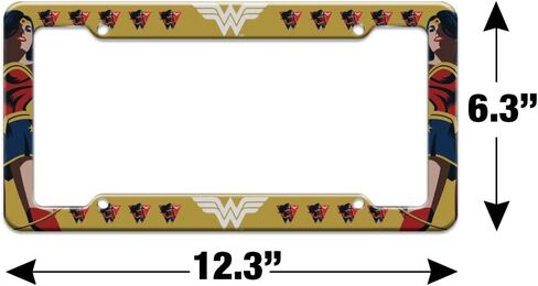 GRAPHICS & MORE Wonder Woman 80th Red Logo Pose License Plate Tag Frame in Saudi Arabia
