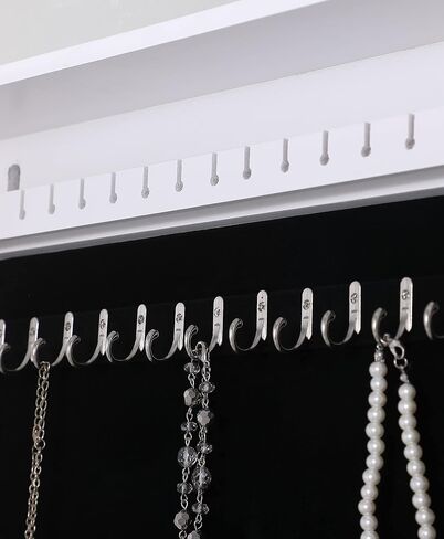 Proman Products Venice Wall Mount Jewelry Armoire ، خزانة المجوهرات ، تخزين المجوهرات WM17231 مع إطار صور ، مرآة ، أدراج ، 16 "W × 23" H x 4.75 "D ، أبيض in Kuwait