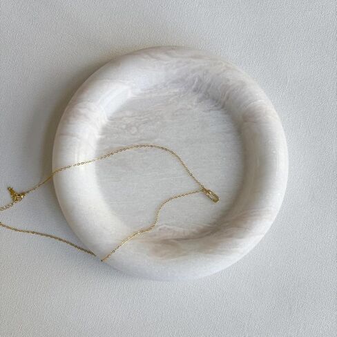 Marble Stone Doughnut Coaster Round Small 7'' Tray Catchall Trinket Plate Jewelry Storage (Rainbow Rose) in Kuwait