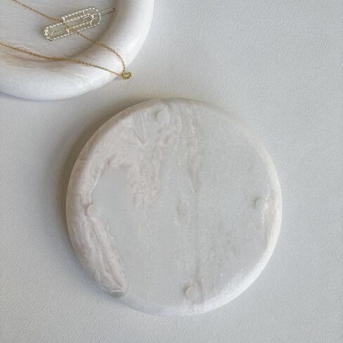 Marble Stone Doughnut Coaster Round Small 7'' Tray Catchall Trinket Plate Jewelry Storage (Rainbow Rose) in Kuwait