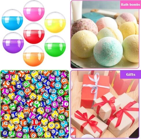 Sosation 150 Pcs 1.26 Inch Gumball Vending Machine Capsules Empty Round Capsules Plastic Containers Toy for Easter Prizes Gift Party Favors in Saudi Arabia