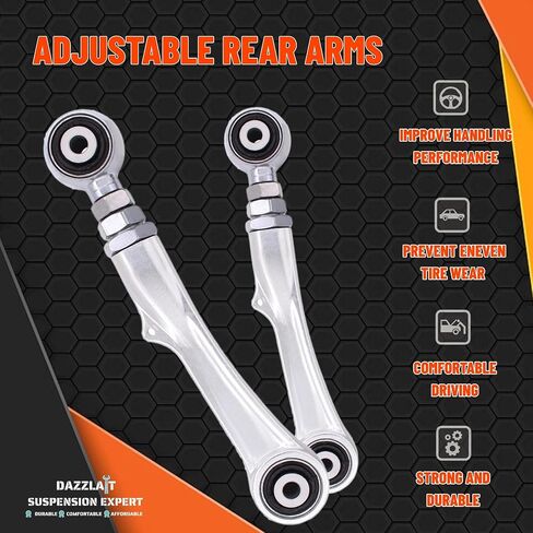 TM-05-BL Aluminum Adjustable Rear Camber Arms, Set of 2 Left & Right, Compatible with Tesla Model S 2012-2021丨Tesla Model X 2016-2021丨Rear Camber Control Arms in Kuwait