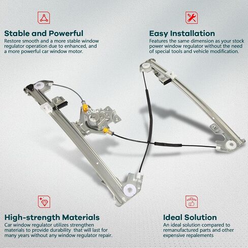 FINDAUTO 752-221 Power Window Regulator With Motor Front Right Side fit for 2004 2007 2008 for Ford Lobo,2004 2005 2006 2007 2008 for Ford F-150 in Saudi Arabia