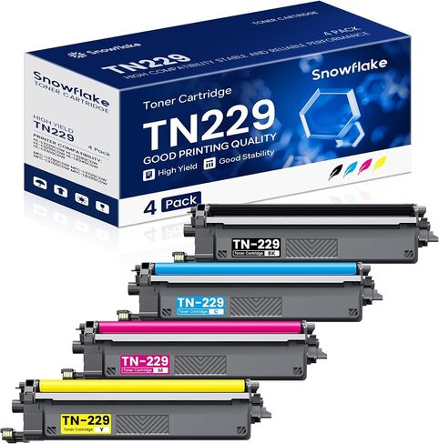 TN-223 TN223 BK/C/M/Y Toner Cartridge 4 Pack Compatible TN223 Black Cyan Magenta Yellow Toner Cartridges Set Replacement for Brother TN223 TN-223 MFC-L3710CW MFC-L3770CDW MFC-L3750CDW in Kuwait