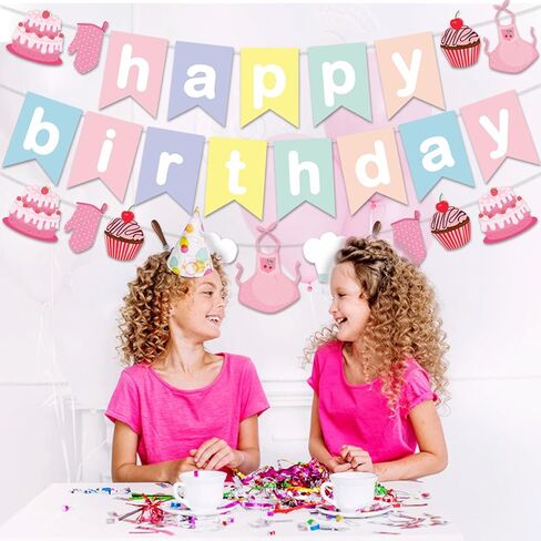 Zwiebeco Candyland عيد ميلاد سعيد لافتة ملونة مصاصة حلوى علامة معلقة ديكورات الحفلات الورقية للبنات الأولاد حلوة أول استحمام استحمام الطفل اللوازم in Kuwait