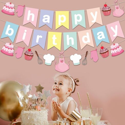 Zwiebeco Candyland عيد ميلاد سعيد لافتة ملونة مصاصة حلوى علامة معلقة ديكورات الحفلات الورقية للبنات الأولاد حلوة أول استحمام استحمام الطفل اللوازم in Kuwait