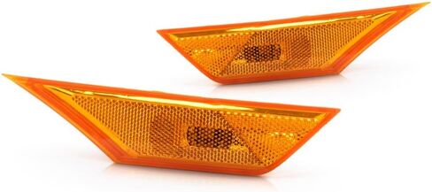 Karparts360 لـ Honda Civic 2016 17 18 19 20 2021 علامة الجانبية الجانبية للركاب | الجبهة | عدسة العنبر | كوبيه/هاتشباك | 4 أبواب | مع لمبة | استبدال HO2551127 | 33800-TBA-A02 ، 116-60822R in Saudi Arabia